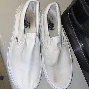 Women’s white slip on Vans